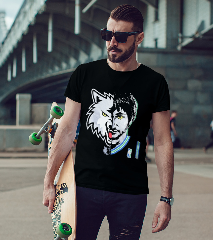 Majestic Ricky Rubio Minnesota Timberwolves NBA Game Face T-Shirt