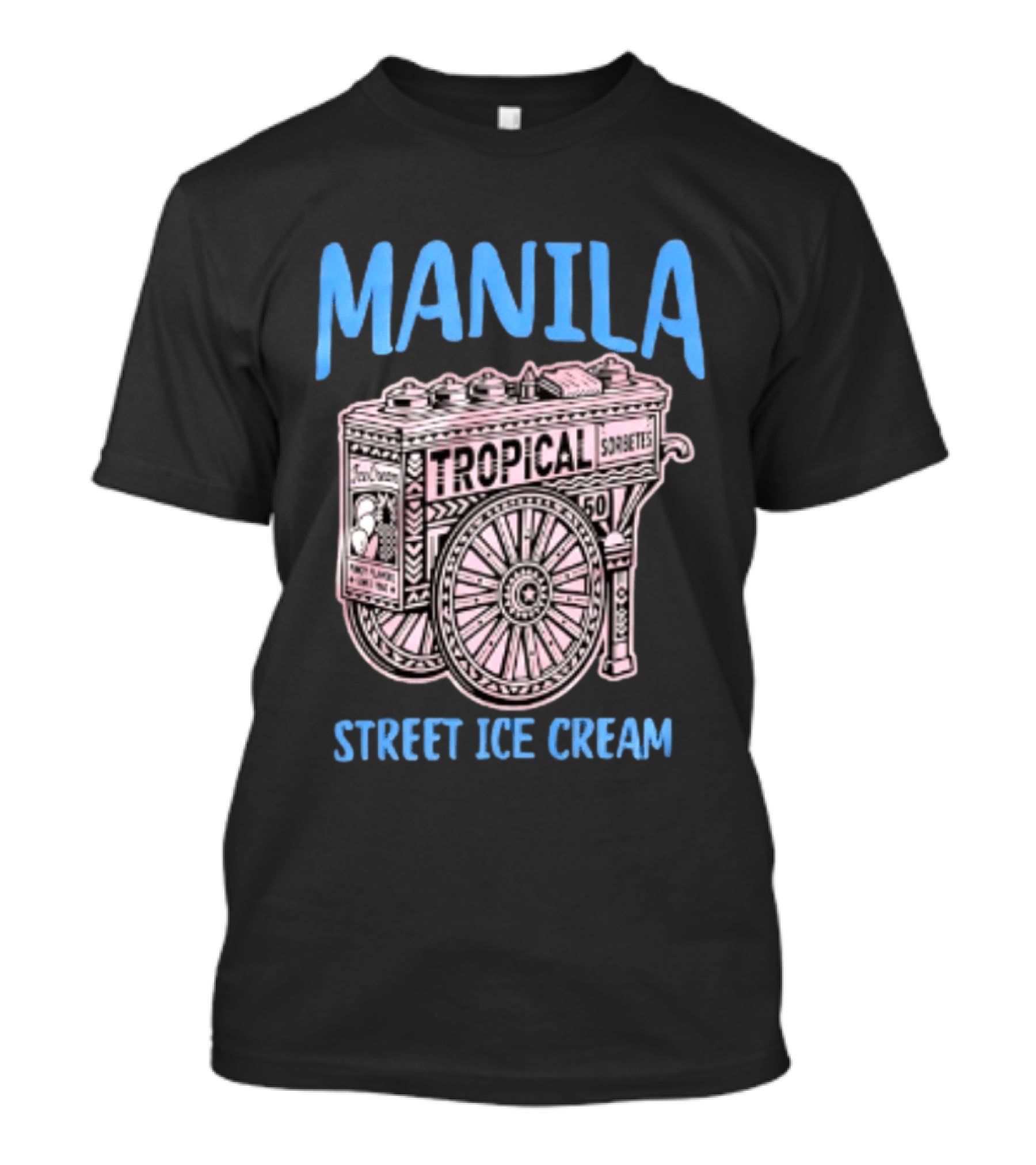 Manila Tropical Sorbetes Vintage Cart Street Ice Cream T-Shirt