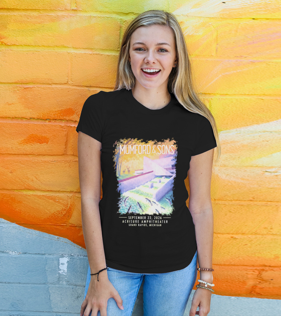 Mumford And Sons Acrisure Amphitheater September 22 2026 Grand Rapids MI Concert Event T-Shirt