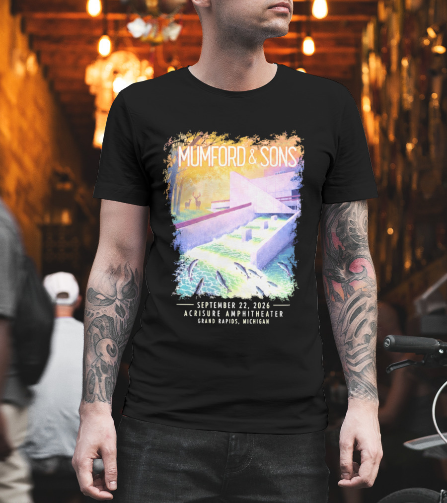 Mumford And Sons Acrisure Amphitheater September 22 2026 Grand Rapids MI Concert Event T-Shirt