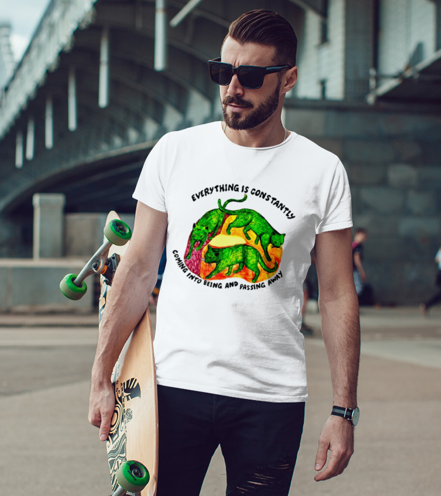Everything Is Constantly Coming Into Being And Passing Away Cats Trio T-Shirt