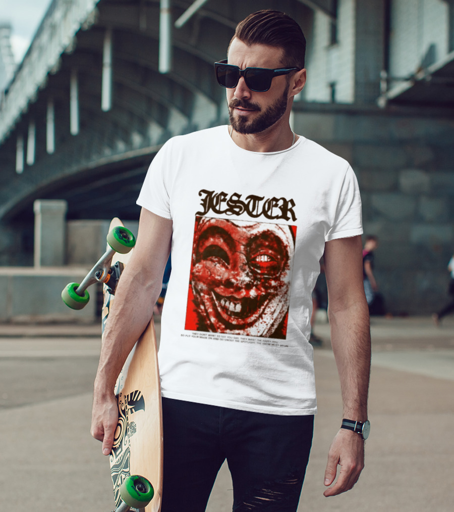 Jester Creepy Clown Help They Want The Happy You T-Shirt