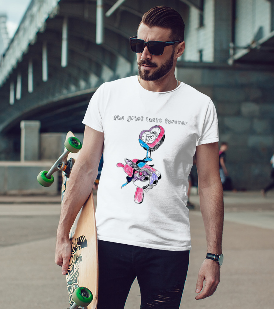 The Grief Lasts Forever Heart Bunny T-Shirt