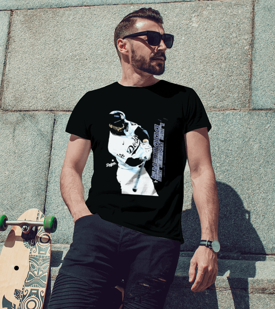 Mookie Betts Los Angeles Dodgers MLB Swing Action T-Shirt