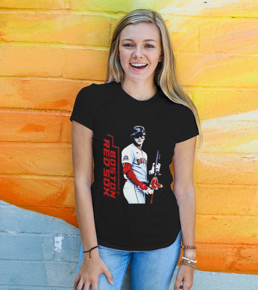 Roman Anthony Boston Red Sox MLB Player Swing Action T-Shirt