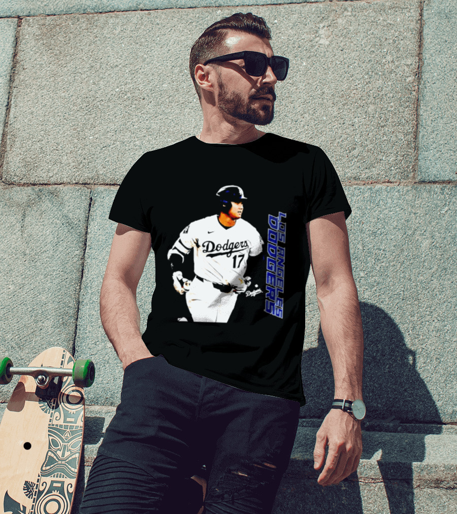 Shohei Ohtani Los Angeles Dodgers MLB Swing 17 T-Shirt