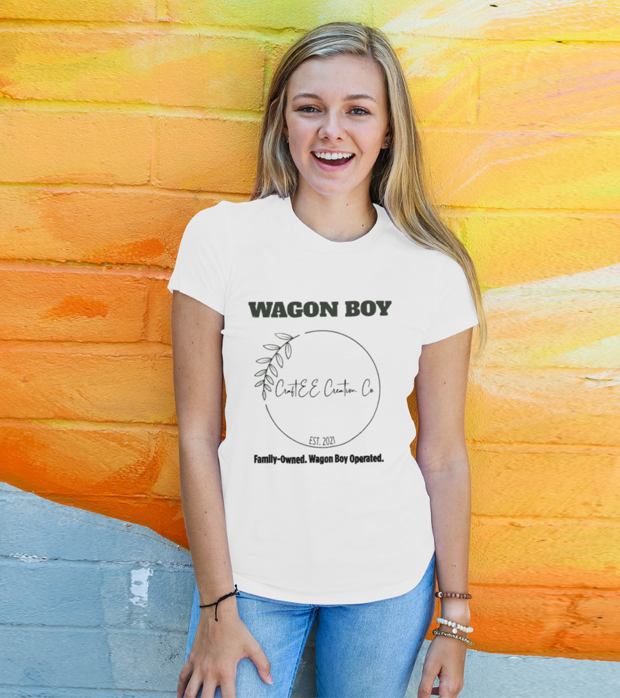 Wagon Boy CraftEE Custom Co Family Owned Est 2021 Operated T-Shirt