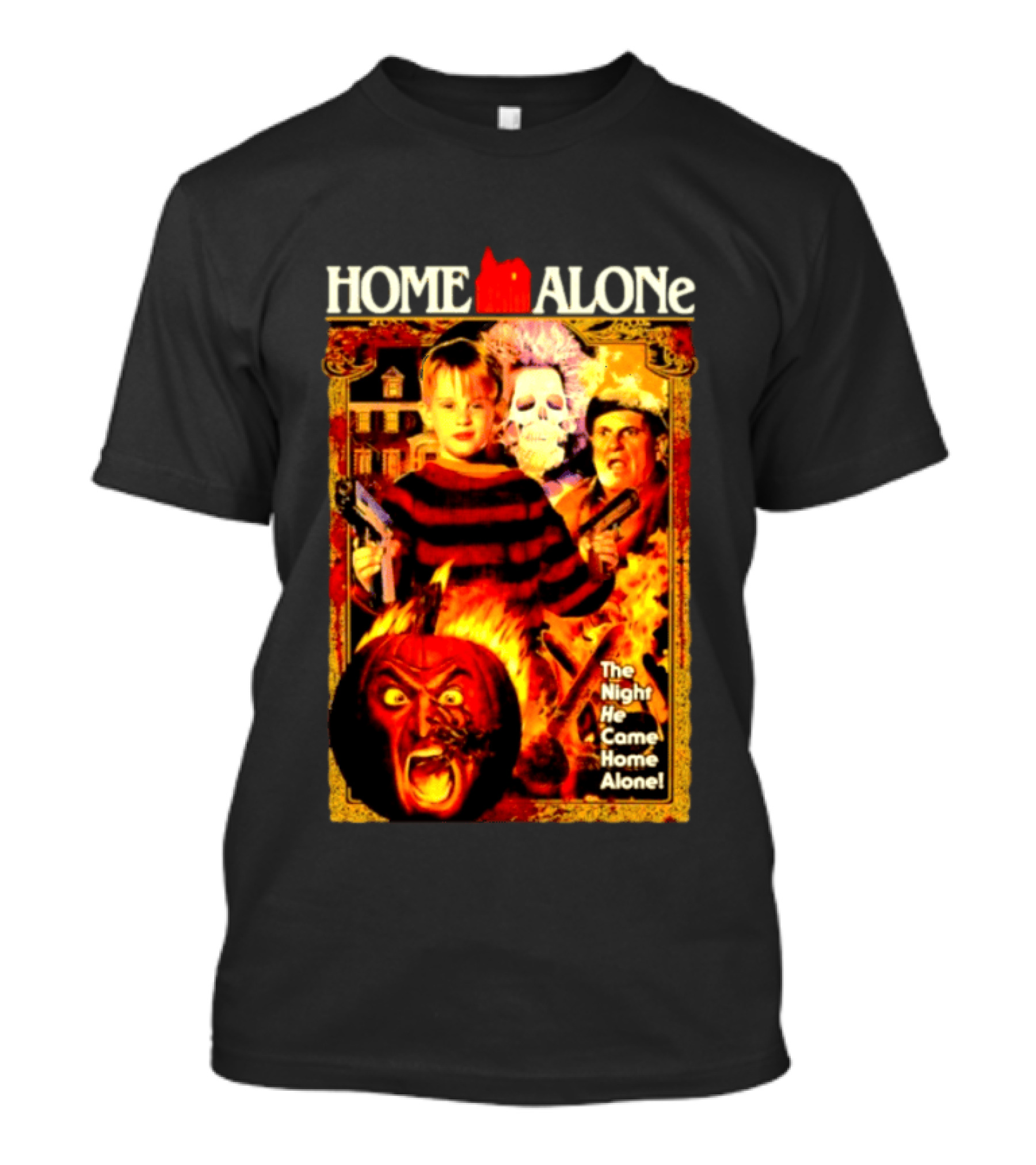 Home Alone The Night He Came Home 80s Movie Mashup T-Shirt