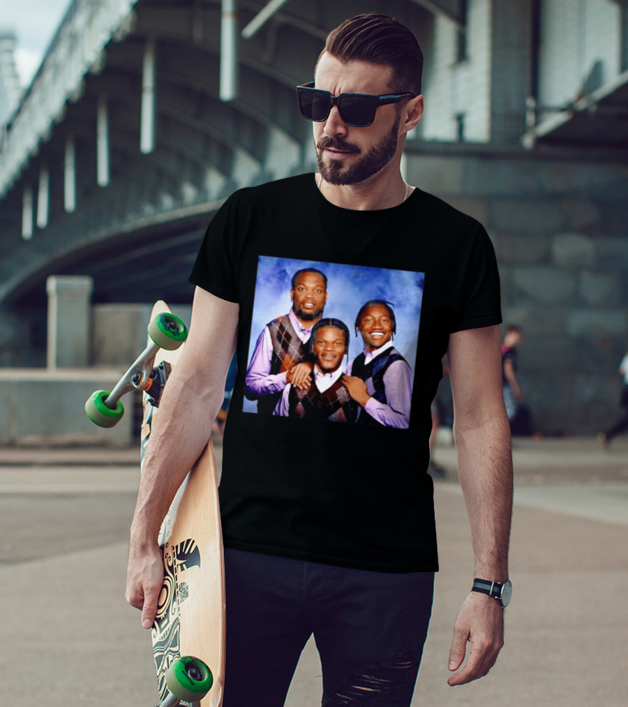 Derrick Henry Lamar Jackson Zay Flowers Baltimore Ravens Step Brothers T-Shirt