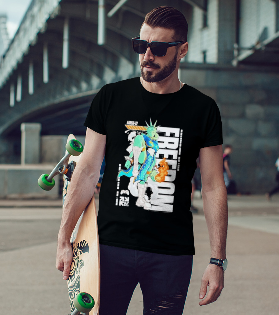 Freedom Fighter Liberty Statue Game Character Hero T-Shirt