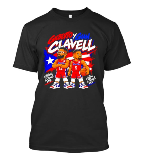 Superleague Kosovo Gilberto Clavell Y Gian Clavell Puerto Rico Basketball T-Shirt