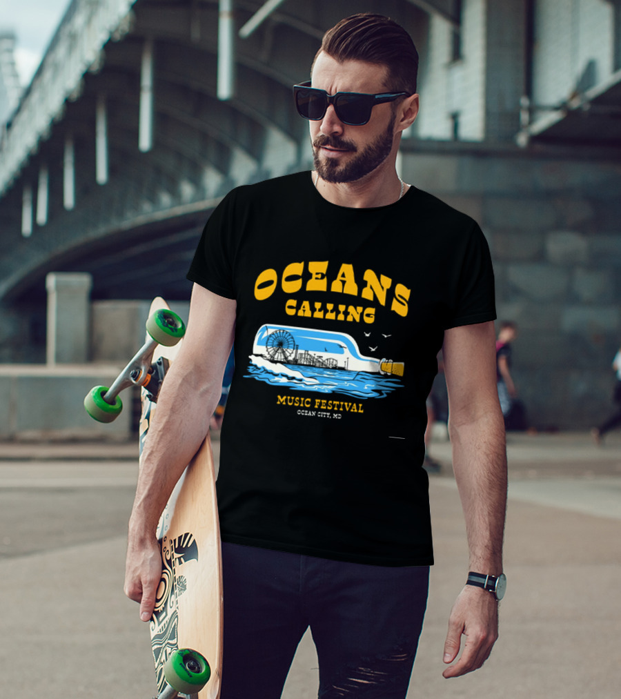 Ocean City MD Oceans Calling Music Festival 2026 Bottle Lineup T-Shirt