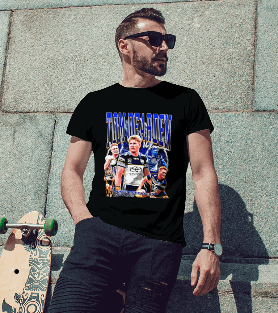 Tom Dearden Mr Everywhere North Queensland Cowboys Toyota NRL Player T-Shirt