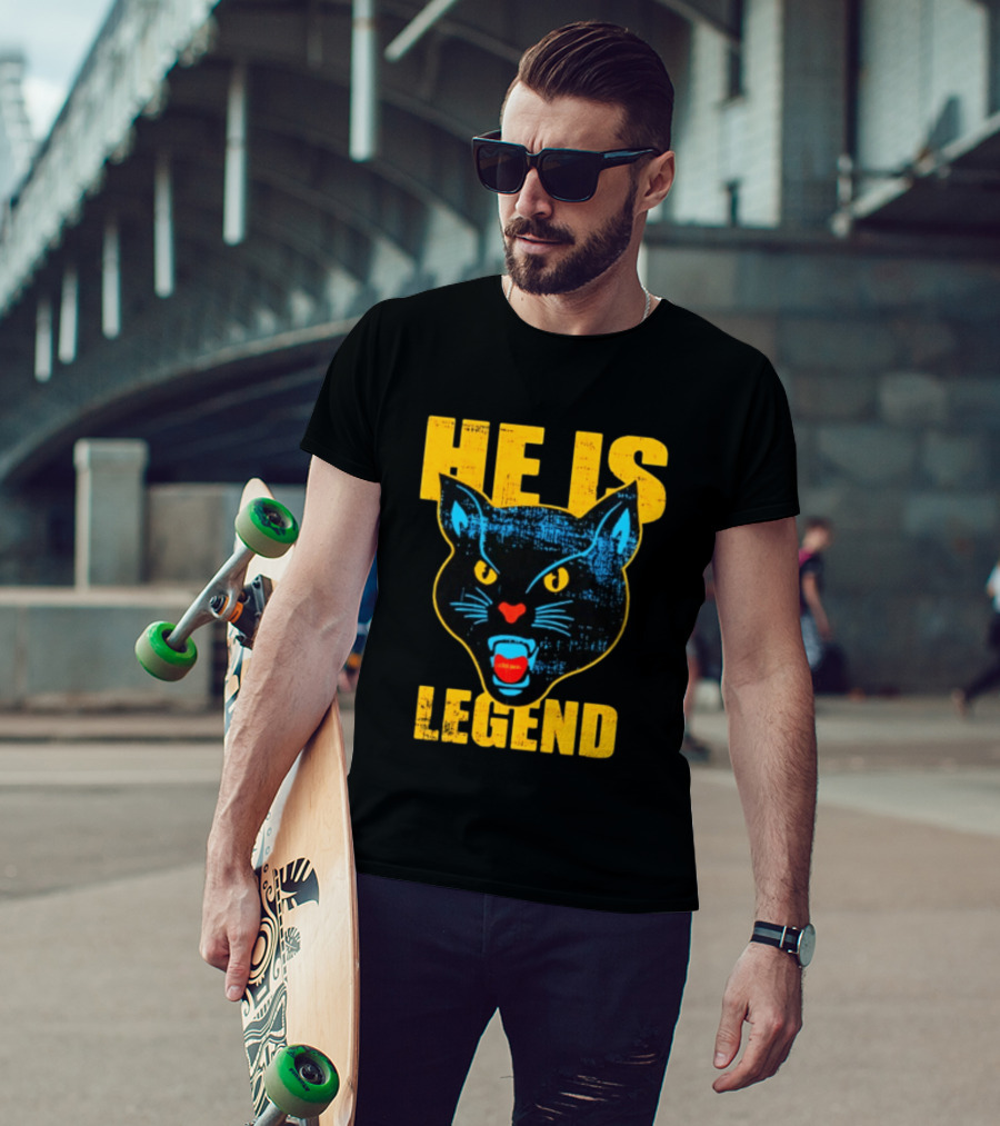 HE IS LEGEND Black Cat Fierce Panther T-Shirt