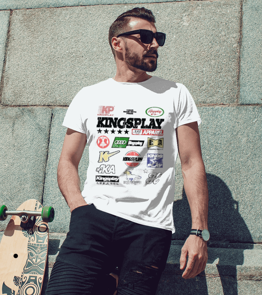Kingsplay Vintage Style Apparel Collection Logo And Icon Mashup T-Shirt