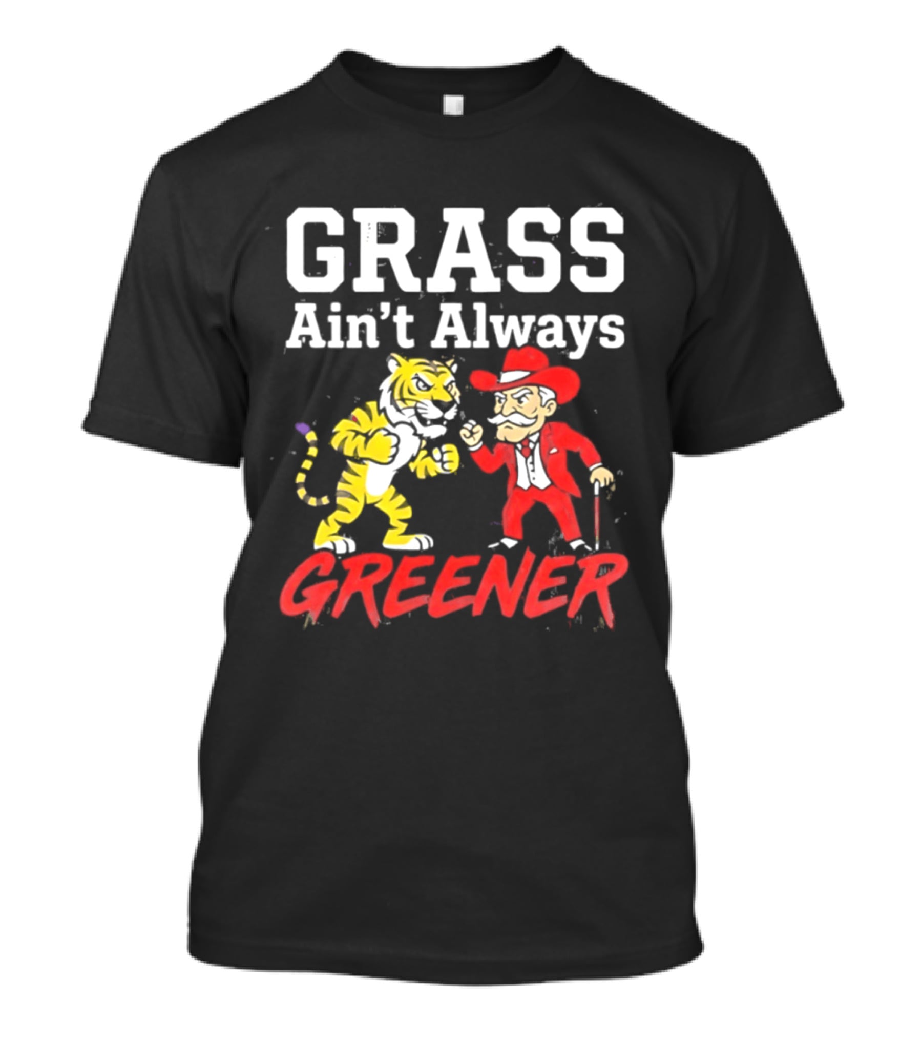Ole Miss Rebels Vs LSU Tigers Grass Ain't Always Greener Showdown T-Shirt