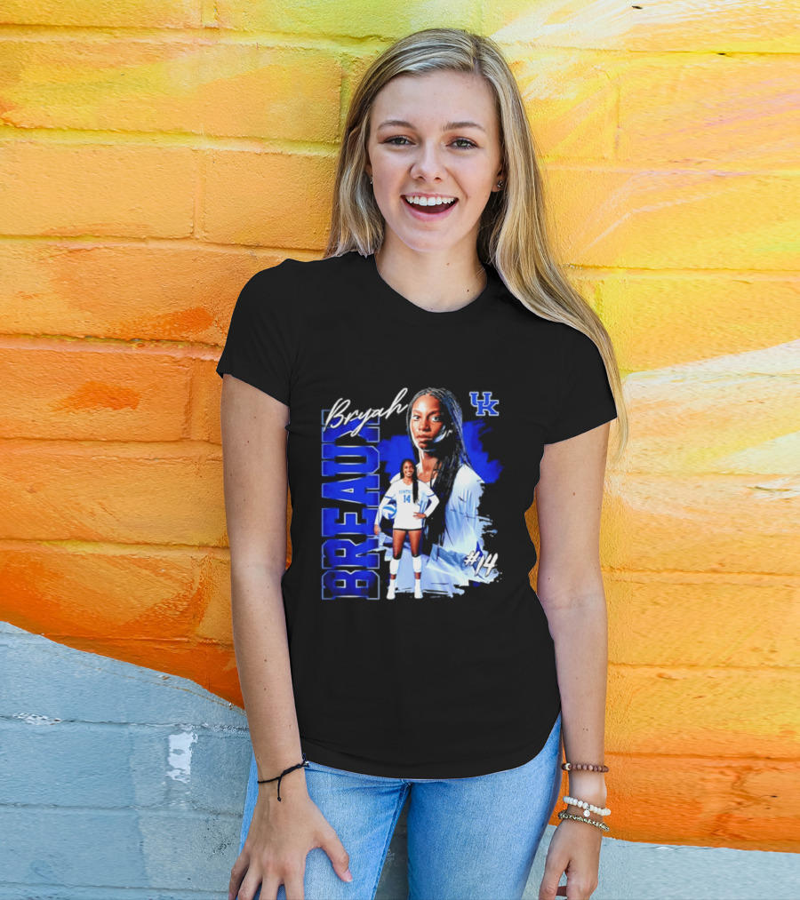 Bryah Breaux 14 Kentucky Wildcats Volleyball UK T-Shirt