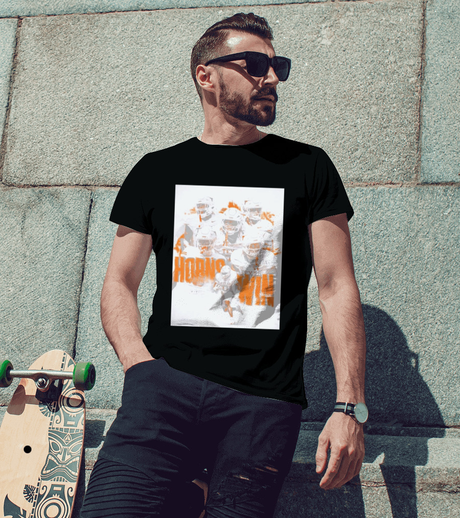 Texas Football Horns Win Burnt Orange 2026 T-Shirt