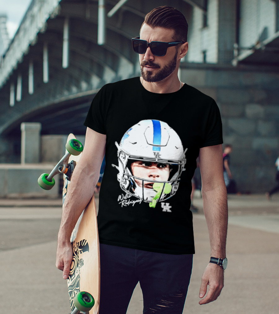 Willie Rodriguez Kentucky Wildcats Football Swag Head Design 81 NCAA T-Shirt
