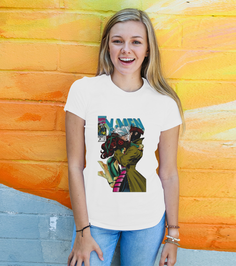 Marvel Comics X Men Gambit And Rogue Kiss Cover Comfort Colors Adult T-Shirt