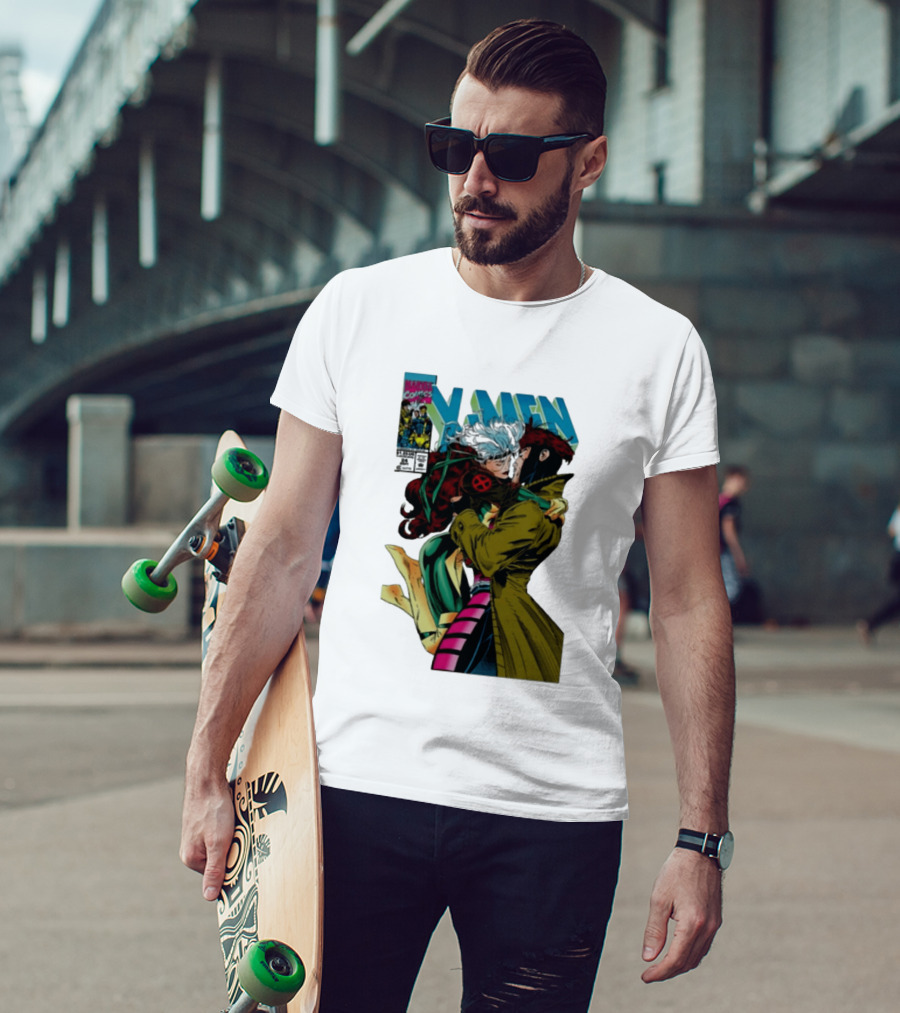 Marvel Comics X Men Gambit And Rogue Kiss Cover Comfort Colors Adult T-Shirt