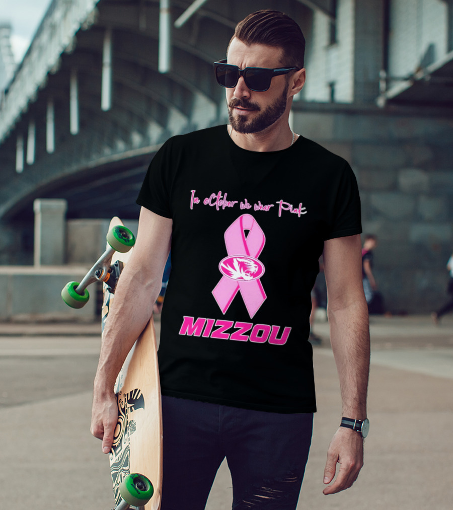 Missouri Tigers NCAA Football Breast Cancer Awareness In October We Wear Pink T-Shirt