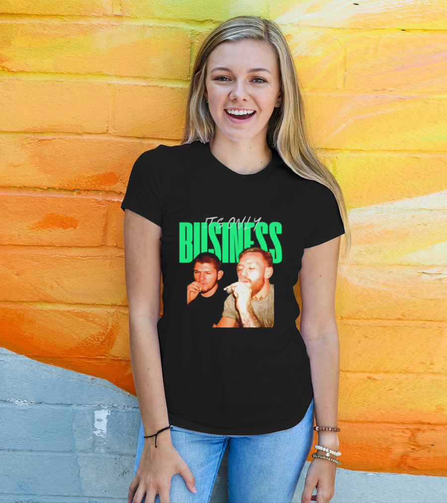Khabib Nurmagomedov And Conor McGregor It's Only Business Smoking T-Shirt