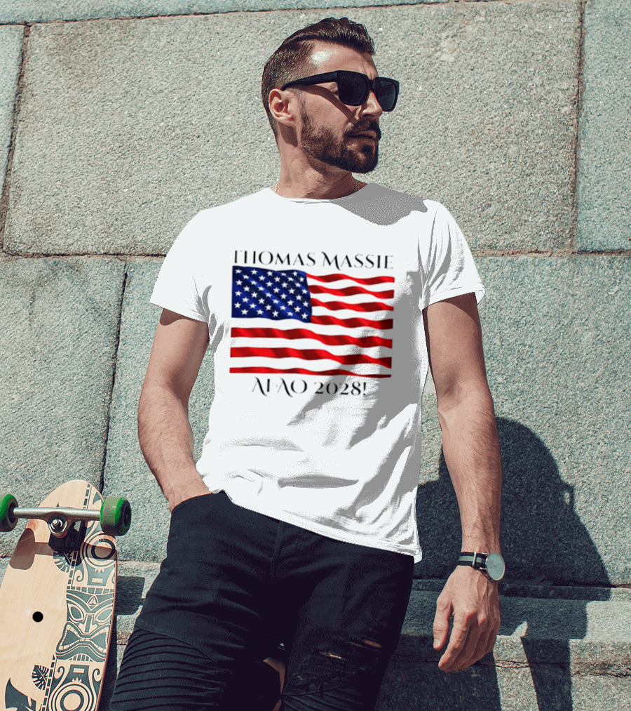 Thomas Massie American Flag 2028 AFAO T-Shirt