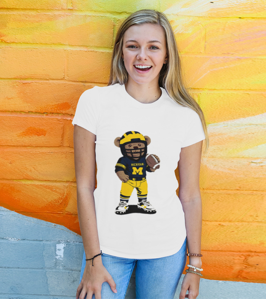Michigan Wolverines Teddy Bear NCAA Football 2026 T-Shirt
