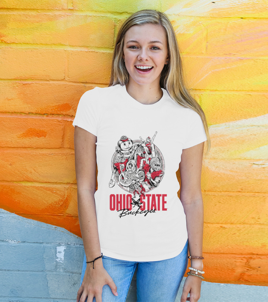 Ohio State Buckeyes Brutus Collage GameDay Spirit T-Shirt
