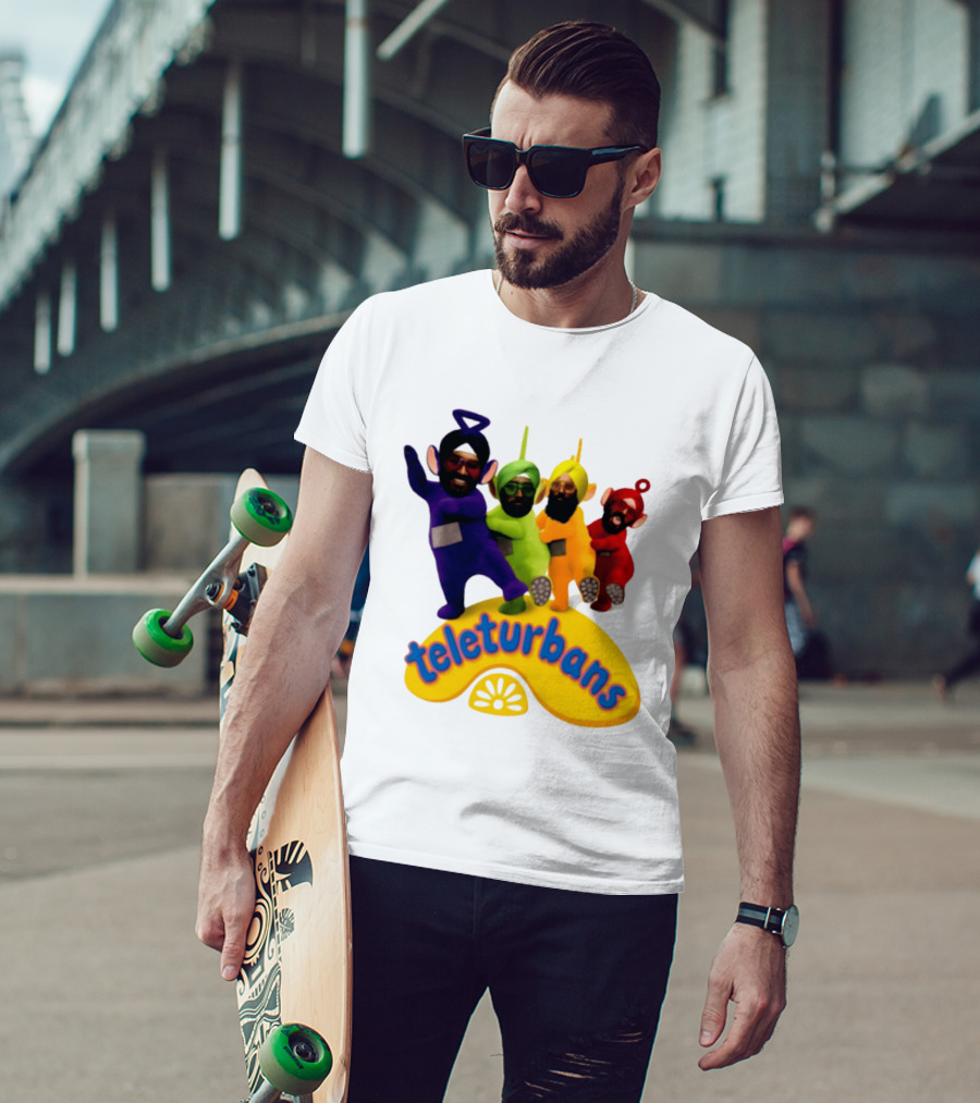 Teleturbans Teletubbies Sikh Turban Characters T-Shirt