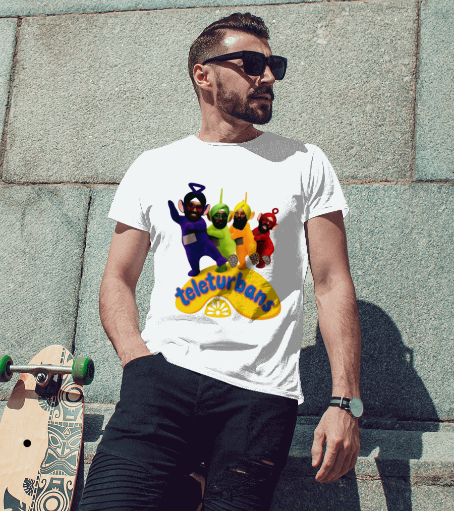 Teleturbans Teletubbies Sikh Turban Characters T-Shirt