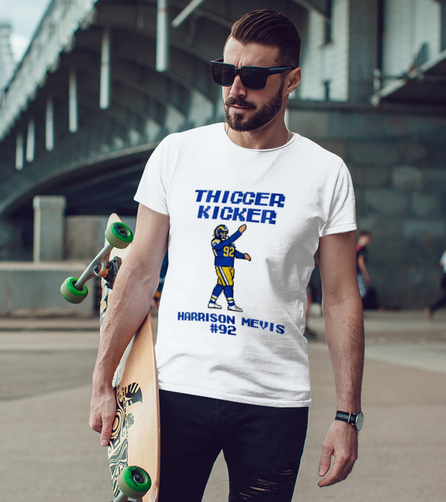 Thiccer Kicker Harrison Mevis 92 Los Angeles Rams T-Shirt