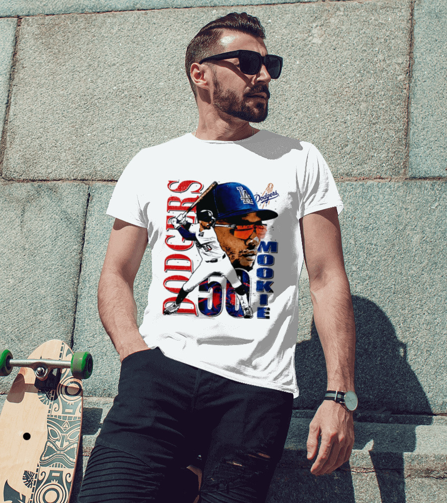 Los Angeles Dodgers Mookie Betts 50 Baseball Player Two Sided T-Shirt