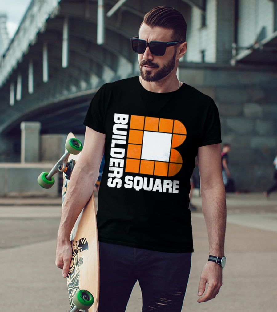 Builders Square Vintage Hardware Store Iconic Retro Logo Block T-Shirt