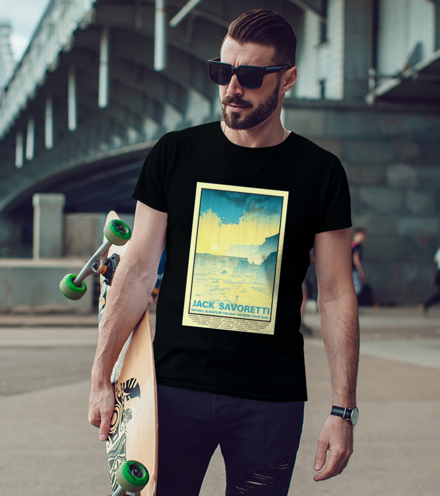 Jack Savoretti We Will Always Be The Way We Were Tour 2026 Bucharest Vintage Style Ocean Scene T-Shirt
