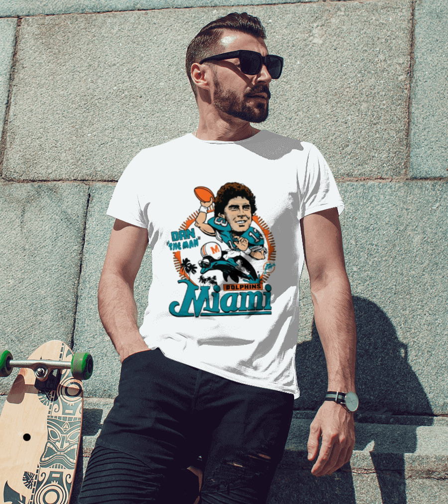 Dan Marino Miami Dolphins Dan The Man Caricature Football Miami T-Shirt