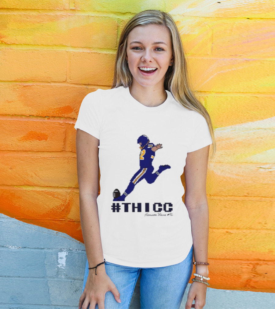 Harrison Mevis 92 Los Angeles Rams Thicc Kicker Football Pixel T-Shirt
