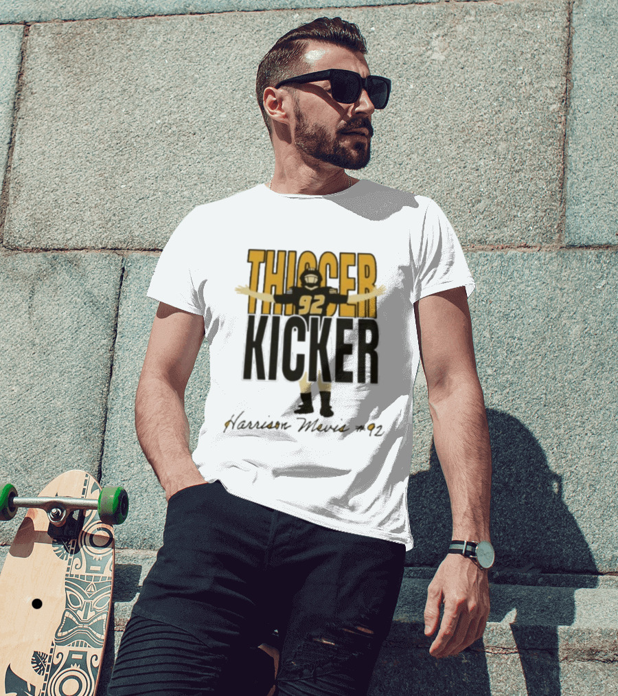 Harrison Mevis 92 Thiccer Kicker Football Player T-Shirt