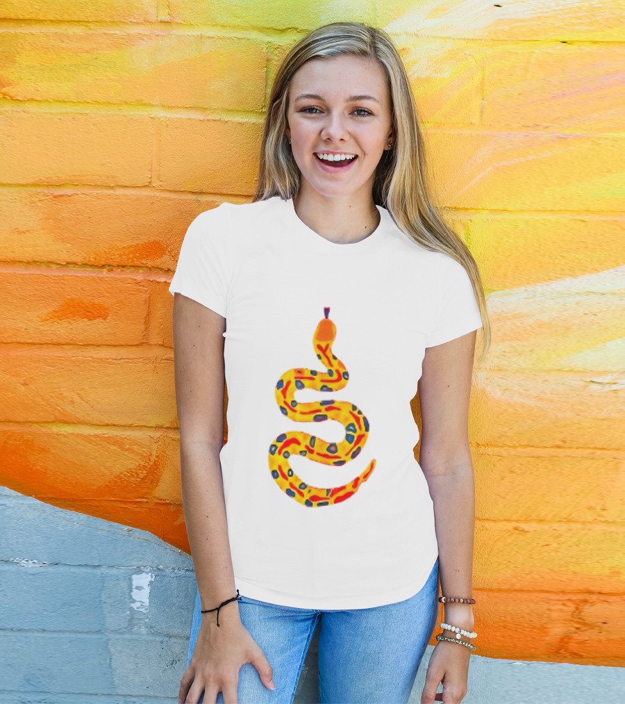 Snake What A Lovely Day To Be A Pain In The Ass Colorful Pattern Two Sided T-Shirt