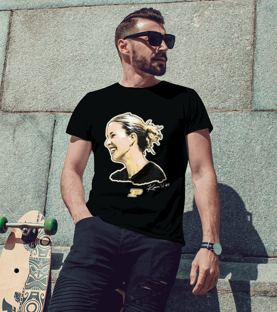Kenna Wollard Purdue Boilermakers P Logo Big Head T-Shirt