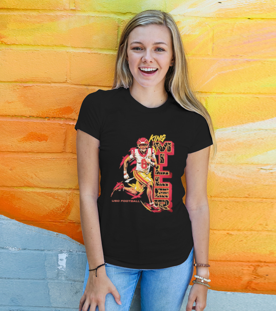 King Miller USC Trojans NCAA Football Player 8 Back Pedaling T-Shirt