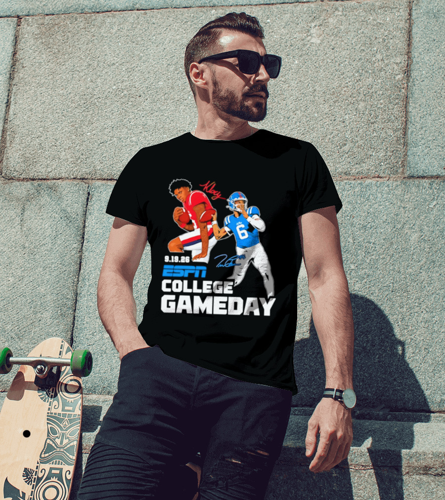 Ole Miss Football 2026 ESPN College Gameday King Number 6 T-Shirt
