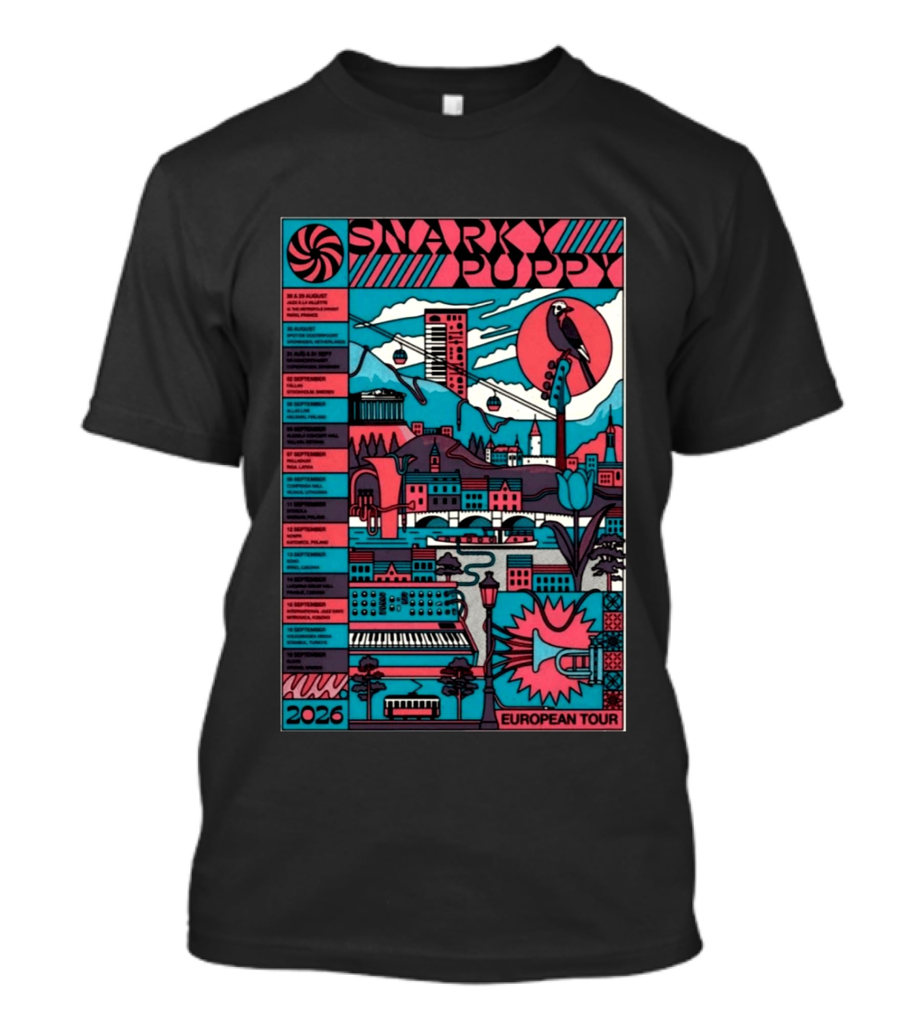Snarky Puppy European Tour 2026 Dates And Cities T-Shirt