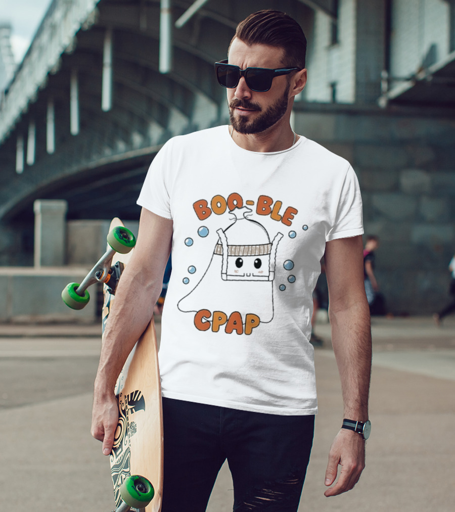 Boo Ble CPAP Ghost With Bubbles T-Shirt