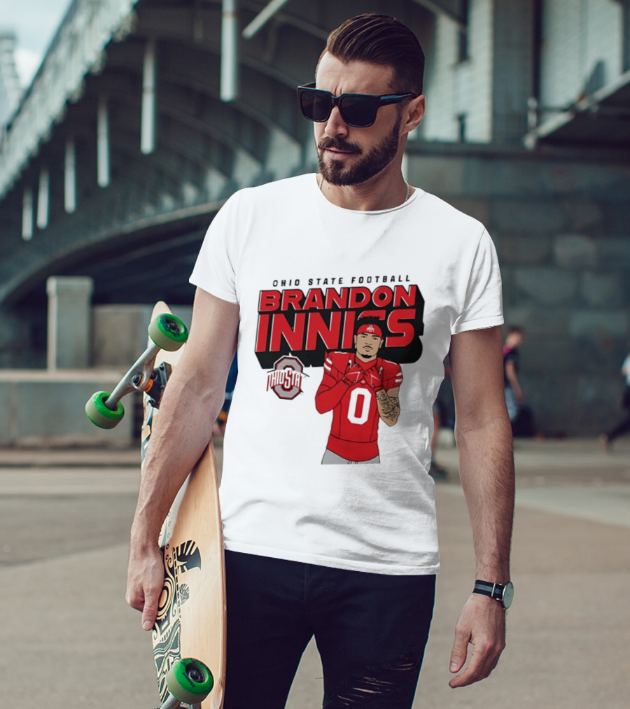 Ohio State Football Brandon Inniss Number 0 Ohio State T-Shirt
