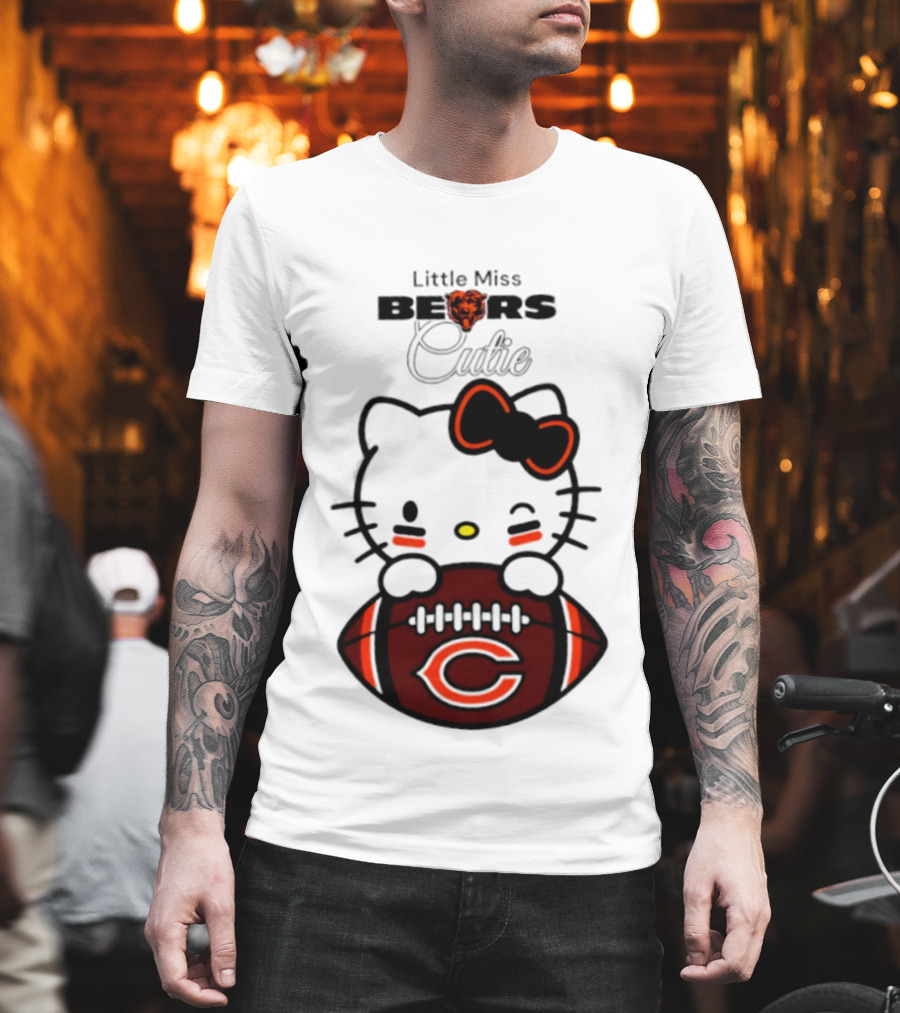 Chicago Bears 2026 Hello Kitty Little Miss Bears Cutie Football Edition T-Shirt