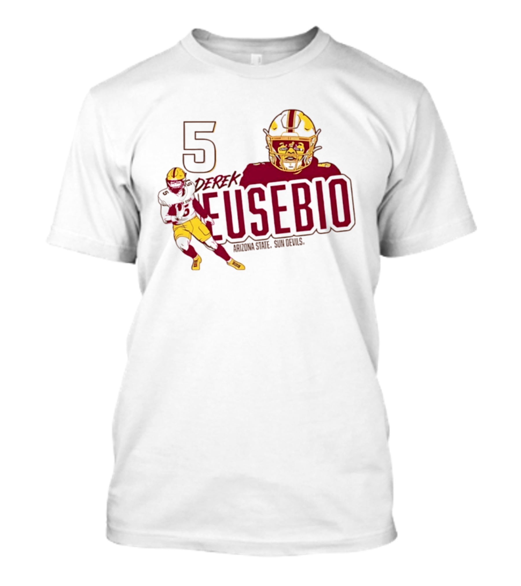 Derek Eusebio 5 Arizona State Sun Devils Football T-Shirt