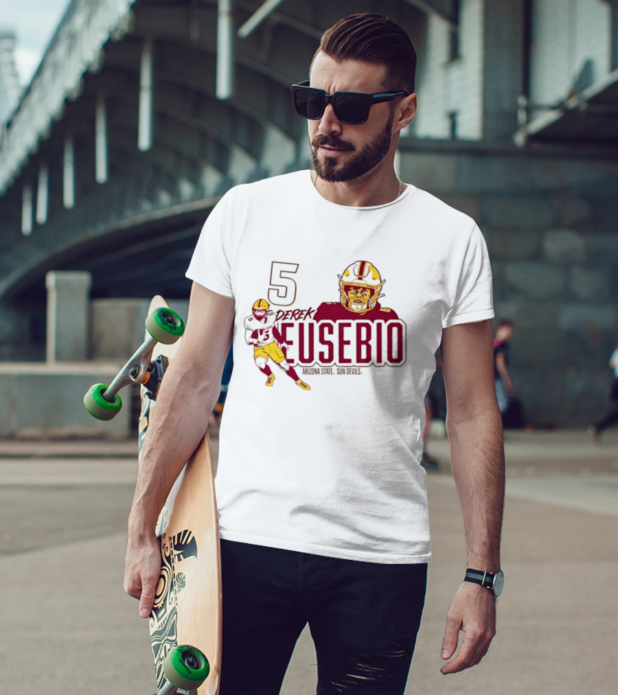Derek Eusebio 5 Arizona State Sun Devils Football T-Shirt