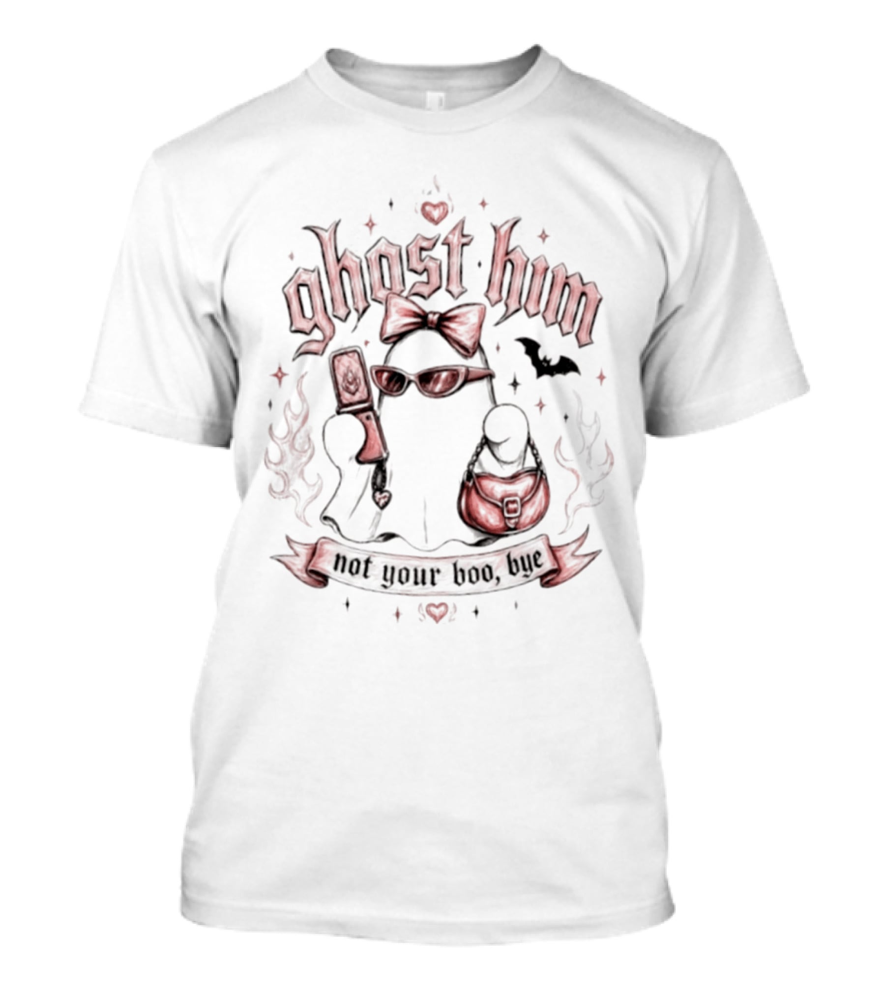 Ghost Him Not Your Boo Bye Flirty Spooky Aesthetic T-Shirt